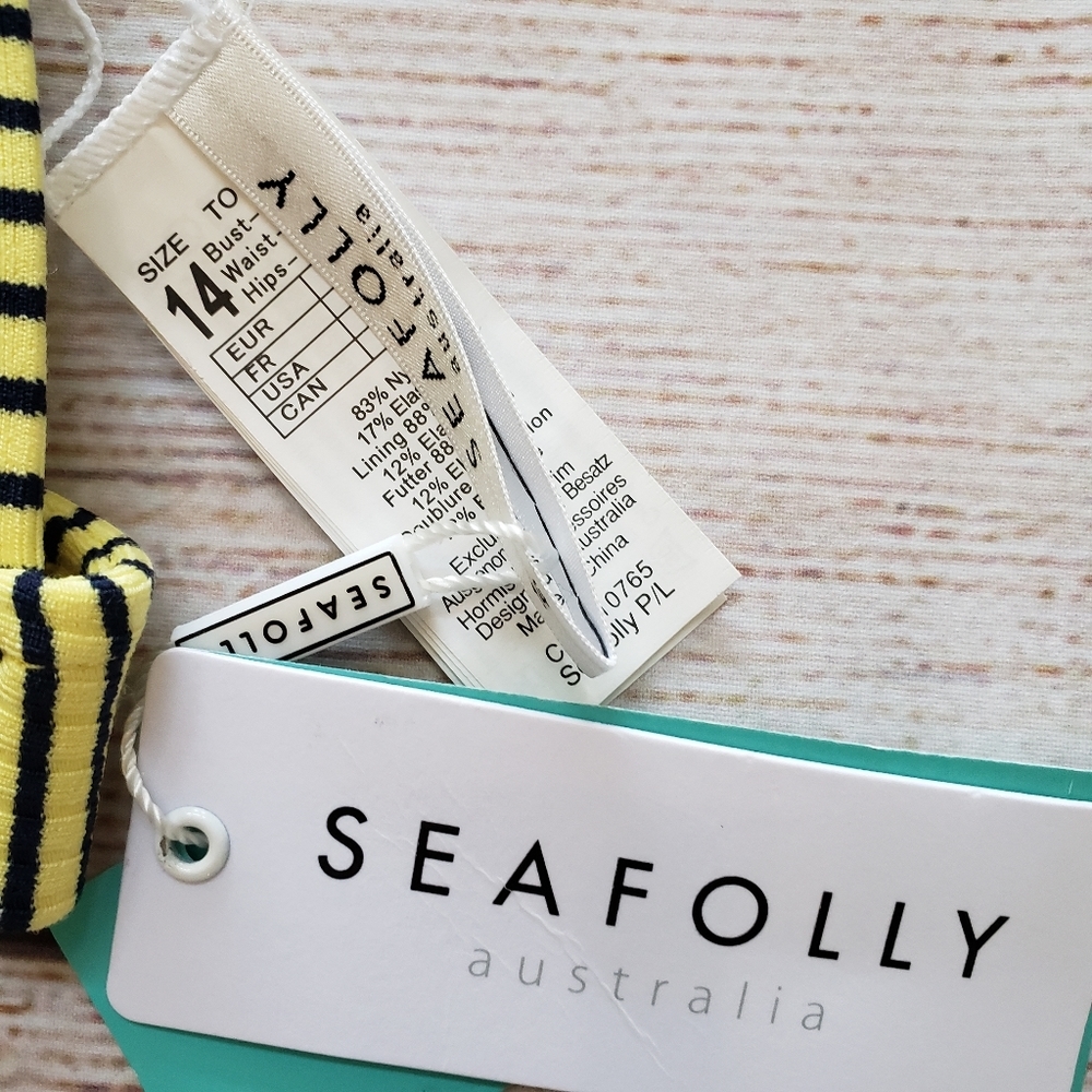 Seafolly Swim Go Overboard Lime Light Triangle Top - Picture 4 of 11